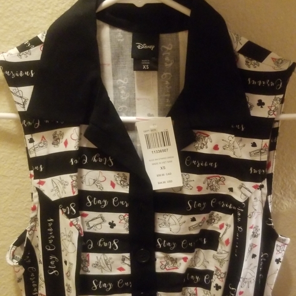 Disney Alice in Wonderland Striped Fit&Flare Dress - Picture 2 of 5